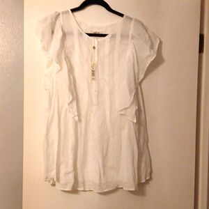 NWT MAXSTUDIOS WHITE BLOUSE SIZE 1X